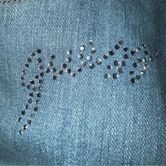 Guess Y2K Denim Jeans Bedazzled Shoulder Bag - Picture 12 of 12